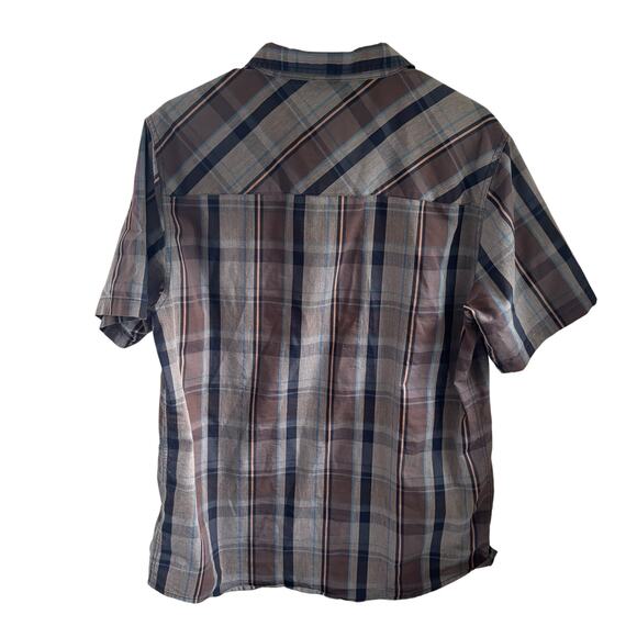 HippyTree Nomad Division Men's Brown Plaid Button Up Size Large - Picture 6 of 6